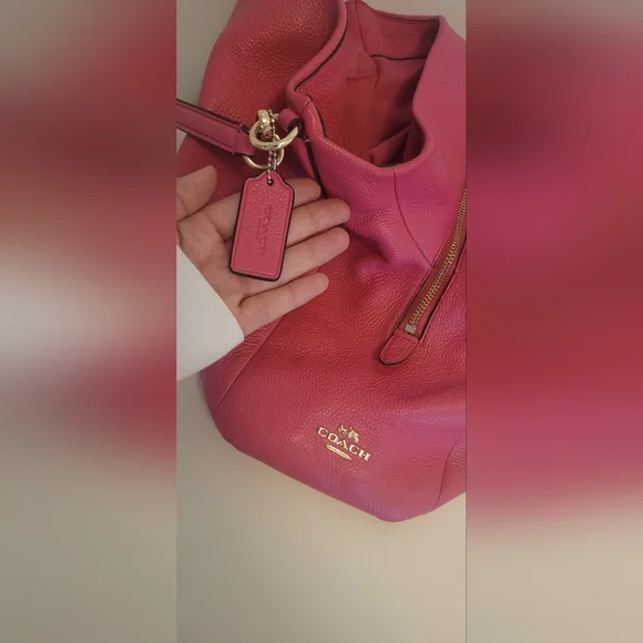 Coach Pink Ruby Leather Phoebe Shoulder Bag - Picture 9 of 15